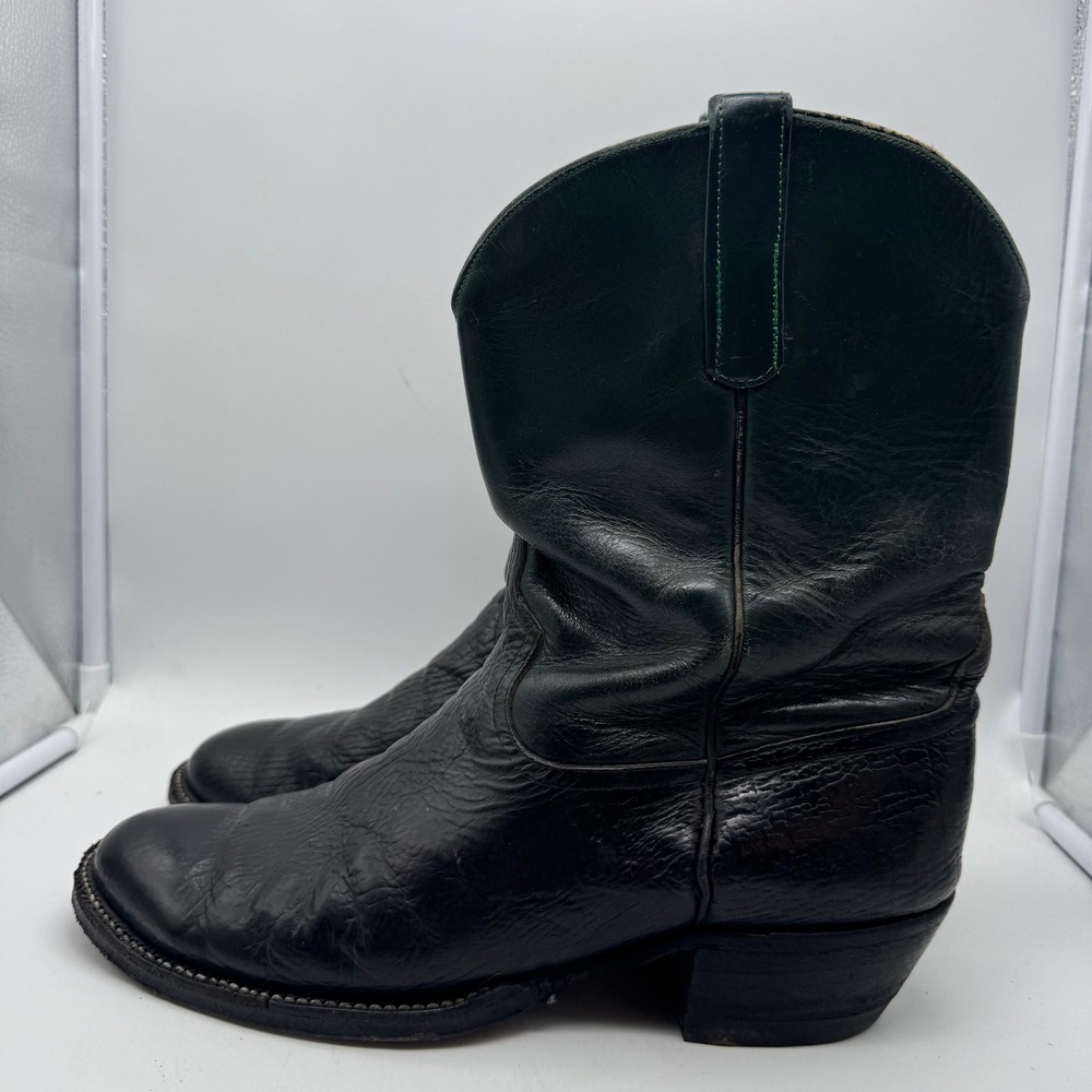 Anderson Bean Boot Company Mens Black Leather Cowboy Boots Style 3213A Size 4120 - Picture 3 of 7